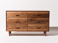 Cassettiera - legno - 148x46x84 cm - noce - stile rétro