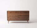 Cassettiera - legno - 145x46x82 cm - noce - stile rétro
