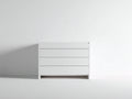 Cassettiera - pannelli di legno - 90x42x92 cm - bianco - stile minimalista