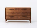 Cassettiera - legno - 150x46x83 cm - noce - stile rétro