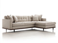 Divano angolare - Tessuto-Legno-Metallo - 272x168x84 cm - Beige chiaro - Stile contemporaneo