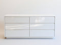 Cassettiera - pannelli di legno - 150x45x78 cm - bianco - stile contemporaneo