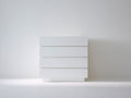 Cassettiera - pannelli di legno - 80x40x90 cm - bianco - stile minimalista