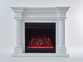 Camino - materiale composito - 115x31x104 cm - Bianco-Nero - stile classico