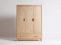Armadio - legno - 125x55x185 cm - rovere chiaro - stile naturale