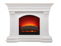 Camino - materiale composito - 113x29x96 cm - Bianco-Nero - stile classico