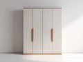 Armadio - legno-pannelli di legno - 160x55x190 cm - bianco-rovere chiaro - stile moderno