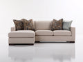 Divano angolare - Tessuto-Legno - 255x155x84 cm - Beige chiaro - Stile contemporaneo