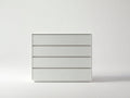 Cassettiera - pannelli di legno - 85x42x90 cm - bianco - stile minimalista